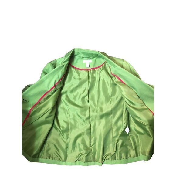 Charter Club lime green textured career blazer size 8 - Picture 7 of 10